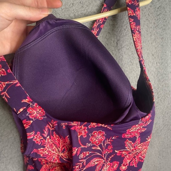 NWT Lands end tankini top swimsuit wide straps tropical vacation resortwear 1X - Picture 4 of 11